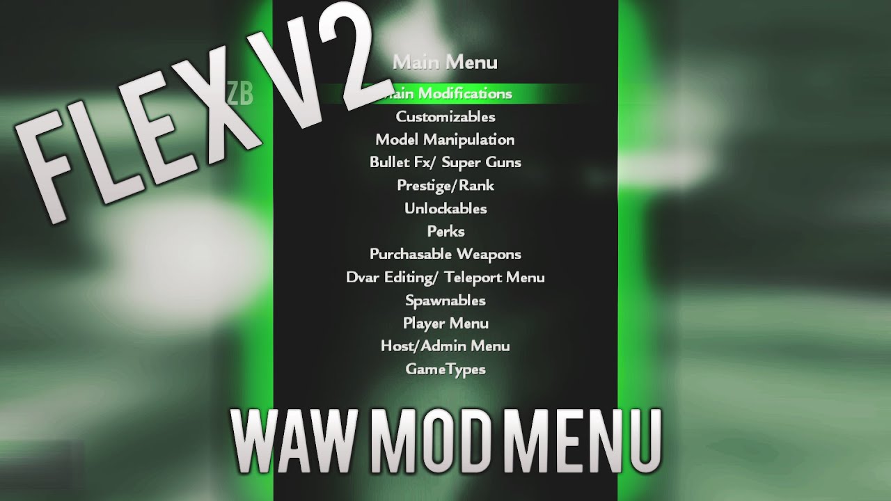 mod menu waw zombies pc